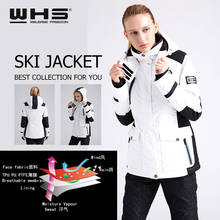 WHS  Ski Jacket Women Winter Outdoor Snow Cotton Sportswear Warm Coat Waterproof and Windproof White Jacket 2024 - buy cheap