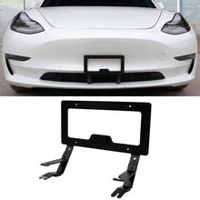 Estante para placa de matrícula, soporte de etiqueta de coche resistente al desgaste de aleación de aluminio impermeable no destructivo para accesorios Tesla 3 2024 - compra barato
