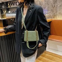 Baowomen couro do plutônio crossbody sacos para as mulheres de metal corrente bolsas ombro feminino mini bolsas de viagem cruz corpo saco crocodilo 2024 - compre barato