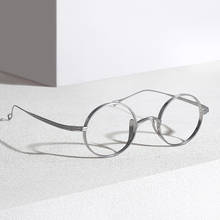 Óculos óptico vintage de titânio clássico, óculos redondos para homens e mulheres armação japonesa feito à mão retrô 2024 - compre barato