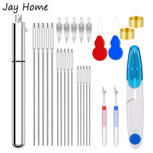 28Pcs Sewing Kits Large Eye Sewing Embroidery Needle & Needle Threader & Thimble Yarn Knitting Needles for DIY Sewing Craft 2024 - buy cheap