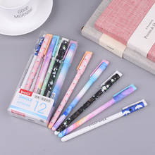 6 pcs/lot Cute Gel Pen 0.38mm Blue / Black Pen School Office Writing Supplies Student Kawaii Stationery Escolar Papelaria 2024 - buy cheap