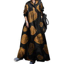 2021 Women Plus Size 5XL Dress Spring Autumn Vintage Turn Down Collar Shirt Dress New Fit Casual Loose Female Robe Vestidos 2024 - buy cheap