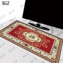 XGZ Red Persian Carpet Lock Edge Large Gaming Mouse Pad PC Computer Gamer Keyboard Rug  Mat Desk pad for CSGO DOTA LOL 2024 - buy cheap