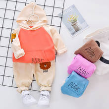 Criança do bebê menino com capuz roupas casuais hoodies calças de manga longa outono meninos crianças outfits ternos de treino crianças conjunto 2024 - compre barato