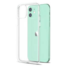 Ultra Thin Clear Phone Case For iPhone 11 7 Case Silicone Soft Back Cover For iPhone 11 12 13 Pro XS Max X 8 7 6s Plus 5 XR Case 2024 - купить недорого