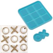 Handmade Tic Tac Toe Game with Board Resin Mold Classic Tic Tac Toss Game Board Resin Casting Mold Game Fun Art Crafts 2024 - buy cheap