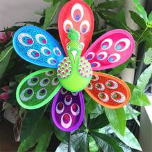 Peacock Colorful 3D Lovely Kids Toy Wind Spinner Windmill Toys For Yard Outdoor 2024 - buy cheap