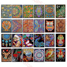 50 Pages Diamond Painting Notebook DIY Cartoon Animal Owl Special Shaped Diamond Embroidery Cross Stitch A5 Notebook Diary Book 2024 - buy cheap