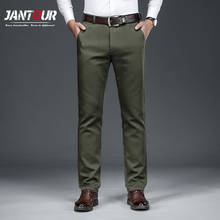 Autumn Winter Men's Pants Classic Style Business Office Straight Cotton Male Trousers High Quality Social Green Suit Pants 40 42 2024 - buy cheap