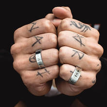 Гравировка Руна викингов мужское кольцо из нержавеющей стали обручальное кольцо для мужчин и женщин ювелирные изделия 2024 - купить недорого