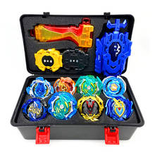 Beyblade, conjunto de beyblade, fusão em metal, 8 peças, giroscópio com lançador de fio e guiador de brinquedo para crianças 2024 - compre barato