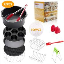 12pcs Air Fryer Accessories Fit for Airfryer 5.2-6.8QT Baking Basket Pizza Plate Grill Pot Kitchen Cooking Tool for Party 2024 - buy cheap