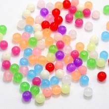 500 cuentas redondas de bola lisa de acrílico de colores mezclados, tono de gelatina de 6mm 2024 - compra barato