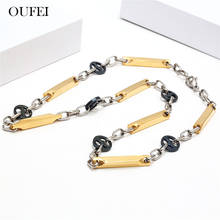OUFEI Stainless Steel Jewelry Woman Geometric Necklace Bracelet Set Fashion Jewelry Accessories Choker Chain Bohemian 2024 - buy cheap