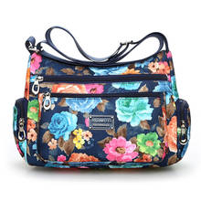 Fashion Floral Pattern Women Shoulder Bag High Quality Waterproof Light Nylon Crossbody Bag Casual Multi-pockets Women Bag 2024 - buy cheap