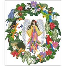 Forest angel patterns counted 11CT 14CT 18CT DIY Cross Stitch Sets wholesale Cross-stitch Kits Embroidery Needlework 2024 - buy cheap