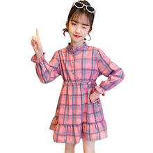 Dresses For Girls Plaid Pattern Dress For Girl Casual Style Children Dress Spring Autumn Costumes For Girls 6 8 10 12 14 2024 - buy cheap