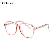 Dolillage óculos de armação transparente rosa, óculos de armação super fofo masculino e feminino, óculos de sol transparente s1700 2024 - compre barato