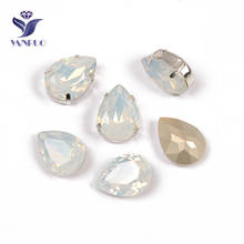 Yanruo 4320 gota branco opala de diamante costura em artesanato pedras em pino costura cristal de vidro para costura vestidos roupas 2024 - compre barato