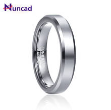 NUNCAD-anillo de acero de tungsteno pulido para hombre, joyería de compromiso, calidad AAA, 4mm, 6mm, 8mm 2024 - compra barato
