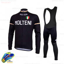 Cycling Clothing Long Sleeve MOLTENI Cycling Jersey Set Black Spring/Autumn Trousers Maillot Ciclismo Hombre Largo Mtb Triathlon 2024 - buy cheap