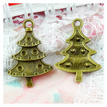 100pcs 17.7*25.5MM Christmas tree shape Pendants alloy Charms antique bronze Plated diy Jewelry Accessories 2024 - buy cheap