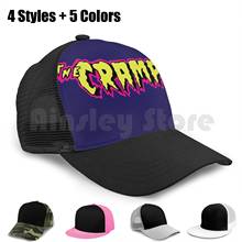 Gorra de béisbol con diseño de Cramps para hombre y mujer, gorro de béisbol de malla ajustable, estilo Hip Hop, banda de Cramps Punk, con cara de psicobilly 2024 - compra barato