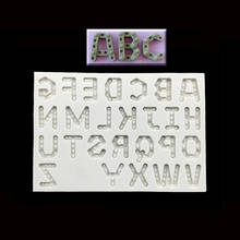 Forma do rebite alfabeto letra capital silicone fondant bolo molde de chocolate para a cozinha ferramentas de decoração 2024 - compre barato
