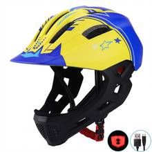 Casco de motocicleta desmontable para niños, protector de cara completa, deportivo, de seguridad, para ciclismo, monopatín, con luz 2024 - compra barato