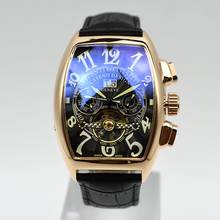 Relógio mecânico masculino de luxo, marca superior, caseno, pulseira de couro, data, esqueleto, automático, dropshipping 2024 - compre barato