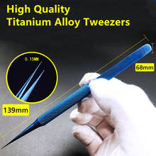 2pcsTitanium alloy tweezers Straight Curved Nail Tools Eyelash Extension Accurate Tweezers Nippers Pointed Clip Set Makeup Tools 2024 - buy cheap