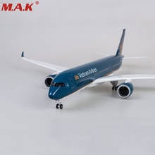 In Stock 1/142 Scale Airplane Model 47cm A350 Vietnam Airlines Aircraft With LED Voice Light Mini Plane Toys Gift 2024 - buy cheap