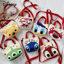 Disney Minnie Donald Duck Stitch Children Bag Fashion Cartoon Canvas Portable Shoulder Messenger Bag Cartoon Cute Gift For Girls 2024 - buy cheap