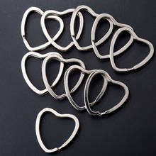 LLavero de Metal con forma de corazón, 10 unids/lote, anillos divididos de 2,3mm x 30mm, aro 2024 - compra barato