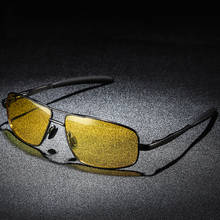 Brand Design Designer Sunglasses Men nightglasses Polarized  Alloy Square HD Polarized Sunglasses Driving Sun Glasses 2024 - buy cheap