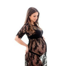 Vestidos de maternidad sexys para fotografía de mujeres embarazadas, vestido de maternidad de encaje para sesión de fotos de maternidad de lujo 2024 - compra barato