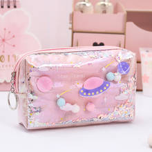 Large Marble Pencil Case Laser Leather Pen Box Big Makeup Bag For Girls Gift PU Office School Travel Supplies Chancery Penalty 2024 - buy cheap