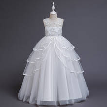Vestidos infantis de princesa para festa de aniversário, novo vestido infantil elegante para casamento, fantasia, 2021 2024 - compre barato