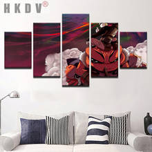 HKDV-5 paneles de animación abstracta, pinturas en lienzo de personajes de dibujos animados, carteles, impresiones, imágenes artísticas de pared, decoración del hogar, sala de estar 2024 - compra barato