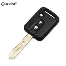 KEYYOU-carcasa de repuesto para llave de coche, 3 botones, Fob, para Nissan Micra 350Z, Pathfinder, Navara 2024 - compra barato