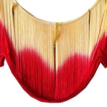 YACKALASI 10 ярдов/лот бахрома Омбре бахрома кисточка мягкий искусственный макраме танцевальное платье для латиноамериканских макраме отделка Самба кисточка желтая Красная длина 25 см 2024 - купить недорого