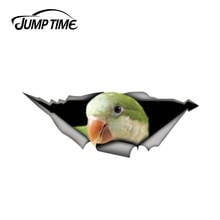 Jump Time 13cm x 4.8cm quaker parakeet decal 3D Pet Graphic Vinyl Decal Car Window Laptop Bumper Animal Car Stickers 2024 - buy cheap