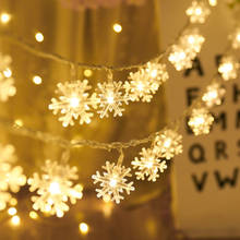 Cordão de luz led em flocos de neve, guirlandas decorativas, lâmpada de natal, festa de casamento, 10/30 2024 - compre barato