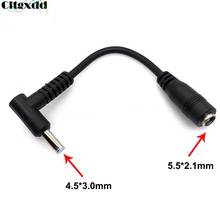 Cltgxdd 1PCS 5.5*2.1mm to 4.5*3.0mm DC Power Jack Converter Charger Adapter Right Angle Cable Connector For HP Dell 2024 - buy cheap