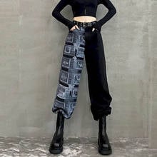 Black jeans women's high waist pants 2022 autumn new straight loose wide leg pants women hip hop streetwear trousers 2024 - buy cheap