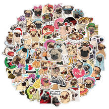 10/50/100PCS Aesthetic Funny Pug Dog Vinyl Stickers Waterproof Laptop Water Bottle Skateboard Graffiti Decal Sticker Packs Toy 2024 - buy cheap