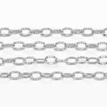 10m/Roll 3.5x2.5x0.4mm 304 Stainless Steel Textured Cable Chains Link Chain Knurling Soldered for Jewelry Making DIY Bracelet 2024 - buy cheap