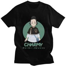Kawaii Black Clover Tshirt Short Sleeved Cotton Charmy Pappitson T-shirt Leisure Japanese Anime Manga Tee Shirts Clothing Gift 2024 - buy cheap