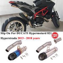Silenciador de tubo de Escape para motocicleta DUCATI Hypermotard, accesorio de enlace medio, DB Killer, 821-2013 Hyperstrada 2018 2024 - compra barato